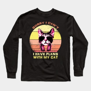 I have Plans With My Cat Long Sleeve T-Shirt